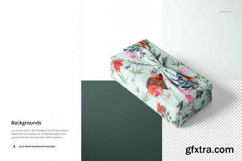 CreativeMarket - Furoshiki Fabric Wrap Mockup Set 5278401