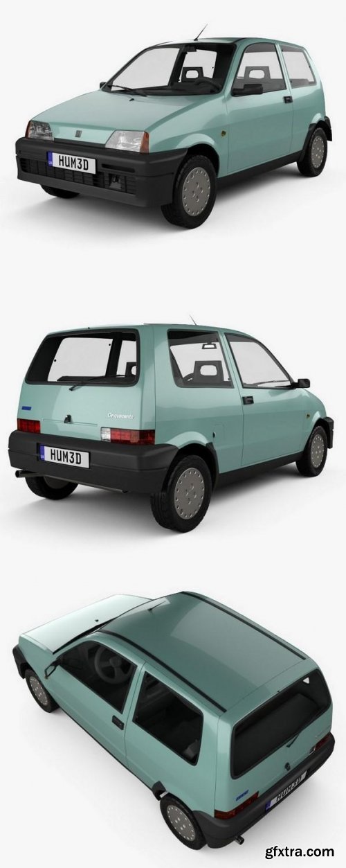 Fiat Cinquecento 1991 3D model