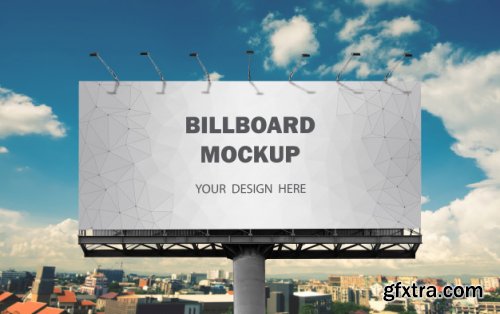 Commercial billboard mockup display outdoo