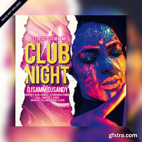 Club night party flyer template