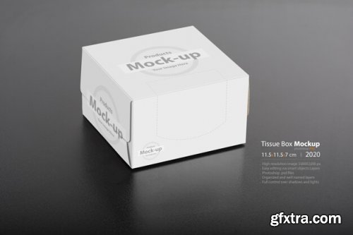 White blank box mockup