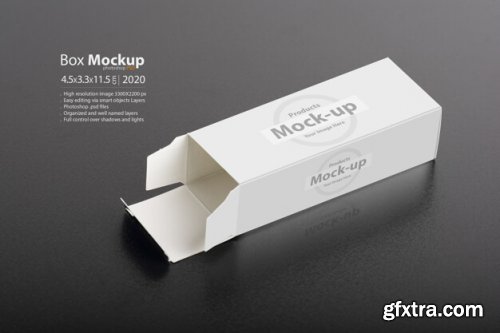 White blank box mockup