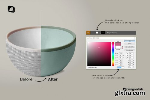 CreativeMarket - Front View Bowl Mockup Vol.2 4598581