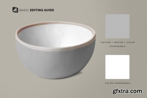 CreativeMarket - Front View Bowl Mockup Vol.2 4598581