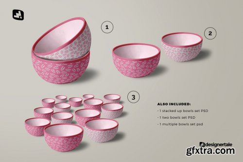 CreativeMarket - Front View Bowl Mockup Vol.2 4598581