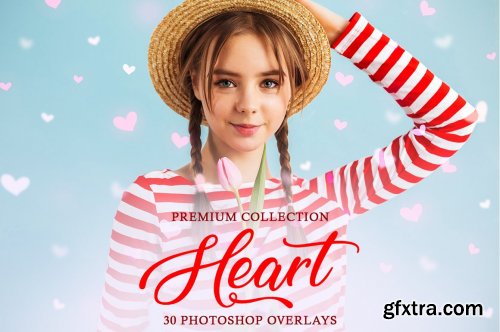 CreativeMarket - Heart Photoshop Overlays 4725818