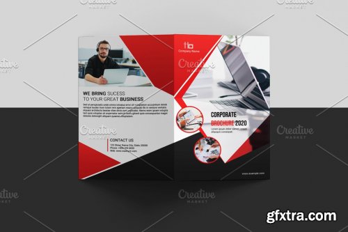 CreativeMarket - Business Bifold Brochure V992 4500677