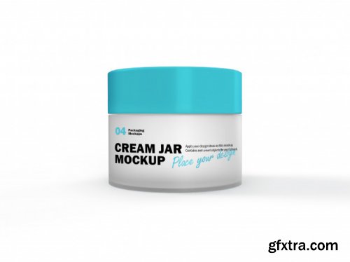 3d packaging design mockup jar