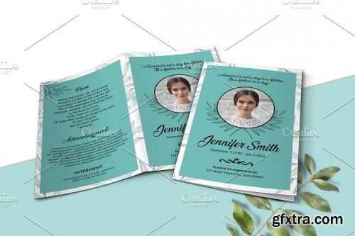 CreativeMarket - Funeral Program Template - V953 4341525