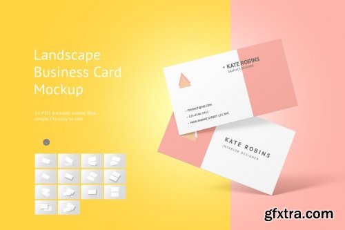 CreativeMarket - Landscape Business Card Mockup 4581825