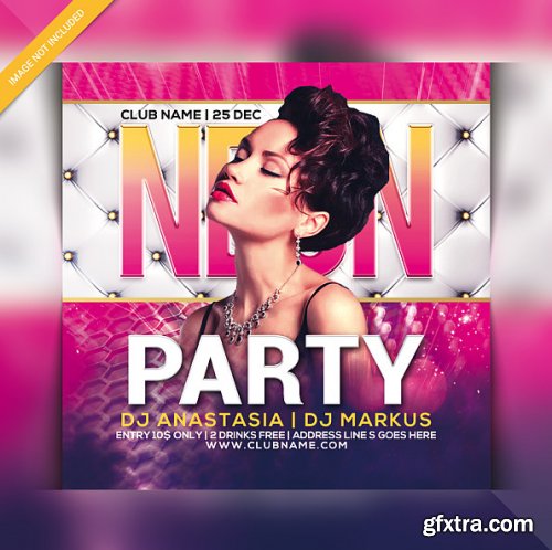 Club night party flyer template