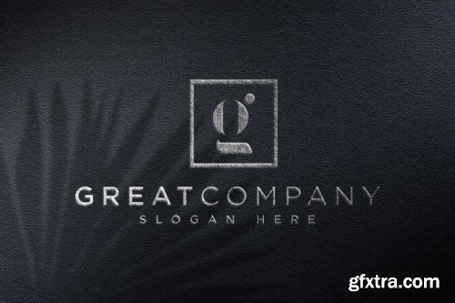 Realistic mockup of logo on black fabric