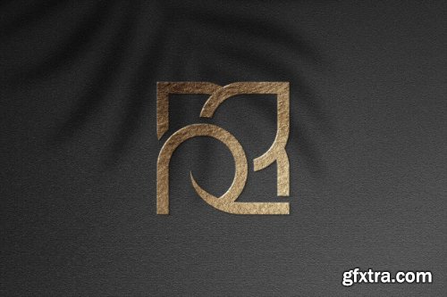 Realistic mockup of logo on black fabric