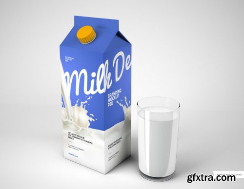 Milk packaging mockup