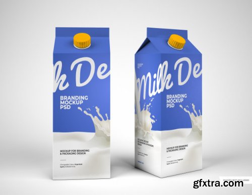 Milk packaging mockup