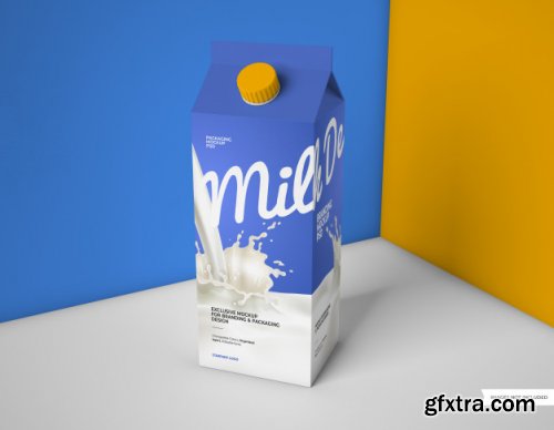 Milk packaging mockup