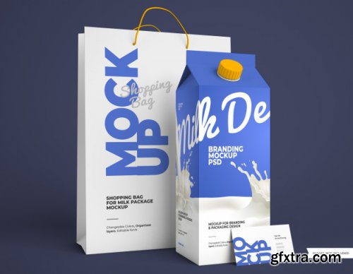 Milk packaging mockup