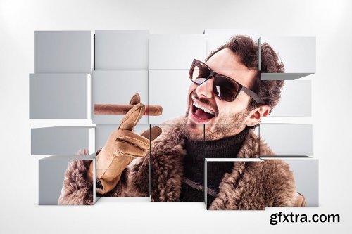 3D Photo Box Mockups Template V-5