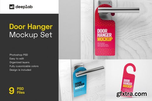 CreativeMarket - Door Hanger Mockup Set 5307401