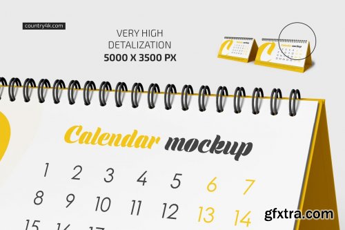 CreativeMarket - Desk Calendar v01 Mockup Set 5336847