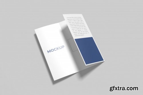 A4 trifold brochure mockup