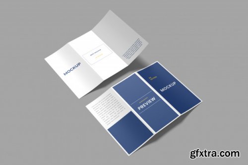 A4 trifold brochure mockup