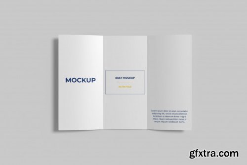 A4 trifold brochure mockup