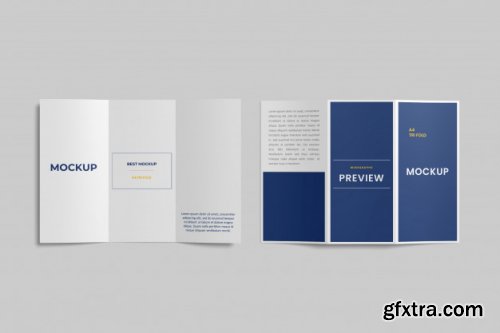 A4 trifold brochure mockup