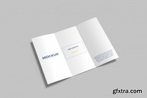 A4 trifold brochure mockup