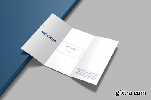 A4 trifold brochure mockup