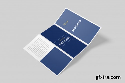 A4 trifold brochure mockup