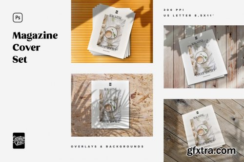 CreativeMarket - Magazine Cover Mockup Set 5337774