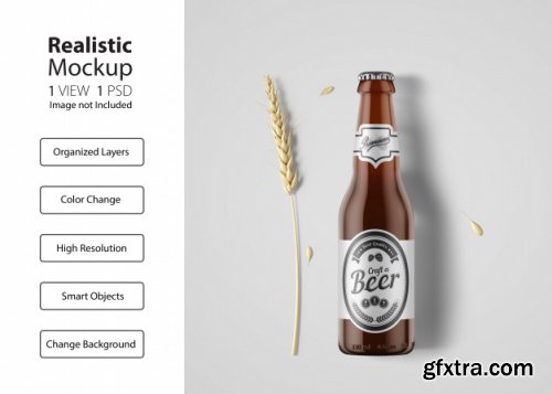 Download Realistic Beer Bottle Packaging Mockup Gfxtra