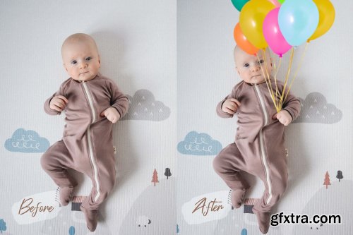 CreativeMarket - 50 Birthday Balloon PNG Overlays 4990999