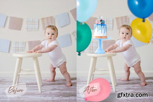 CreativeMarket - 50 Birthday Balloon PNG Overlays 4990999