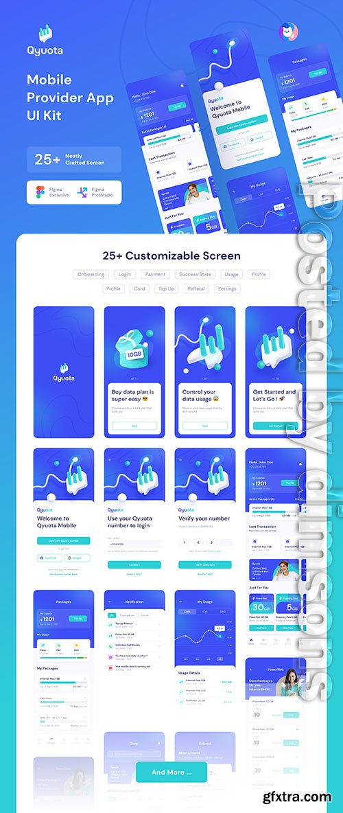 Qyuota Mobile Provider App UI Kit