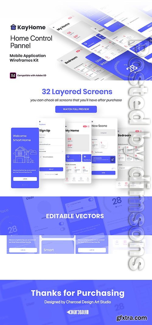 KayHome Mobile Application – Wire frame UI Kit