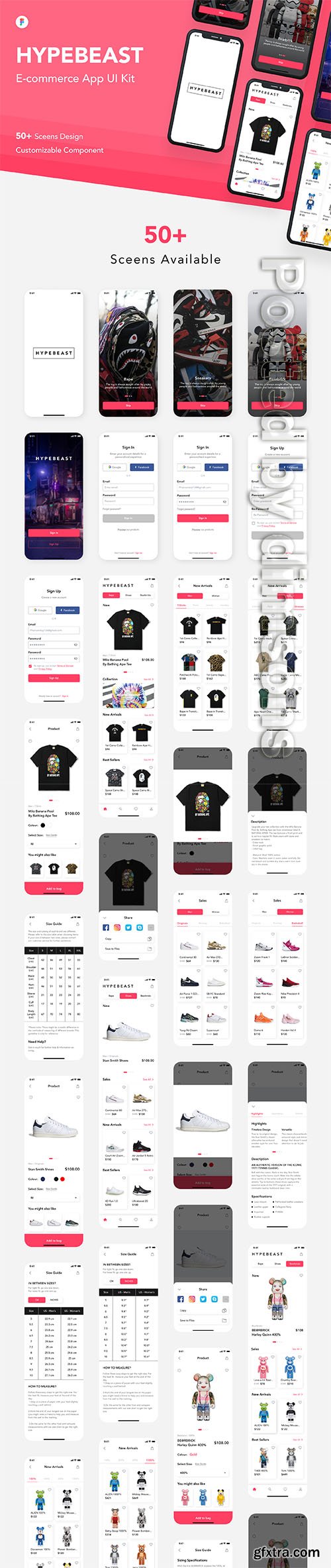 HypeBeast - E-commerce App UI Kit