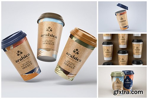 Take Away Paper Coffee Cup Mockup Set