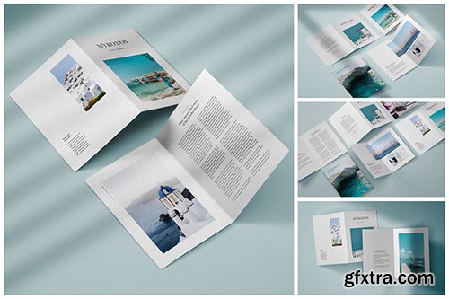 Vertical Bifold Brochure Mockup Set