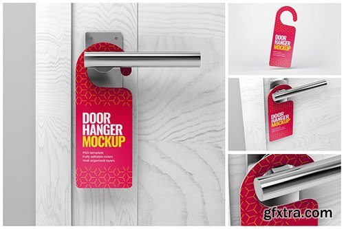 Door Hanger Mockup Set