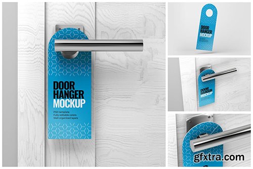 Door Hanger Mockup Set