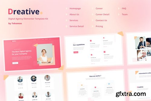 ThemeForest - Dreative v1.0 - Agency Elementor Template Kit - 28305648