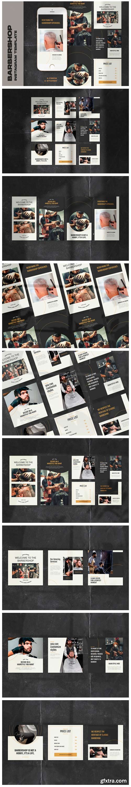 Barbershop V.6 Instagram Templates 4959426