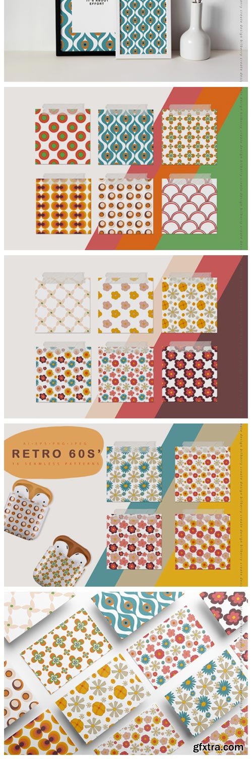 Retro 60s Seamless Pattern 5062405