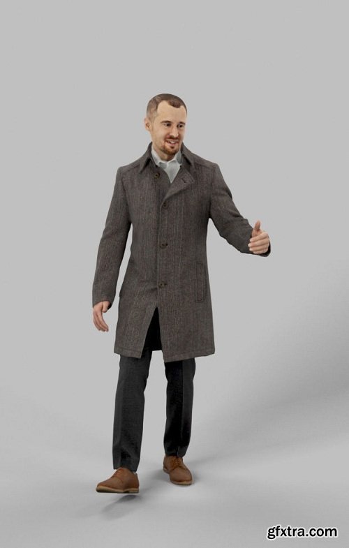 Business Man Walking 3d model