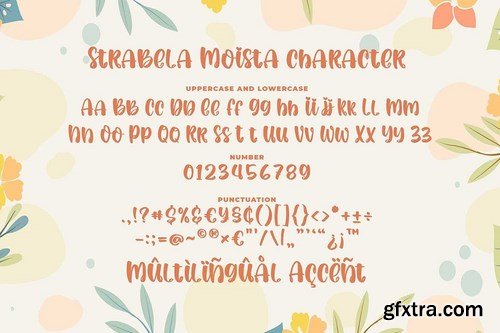 Strabela Moista - a Quirky Font