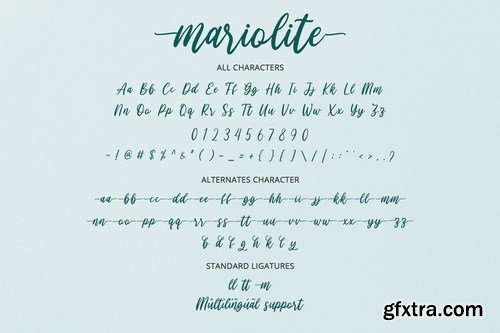 Mariolite-Modern Script Font