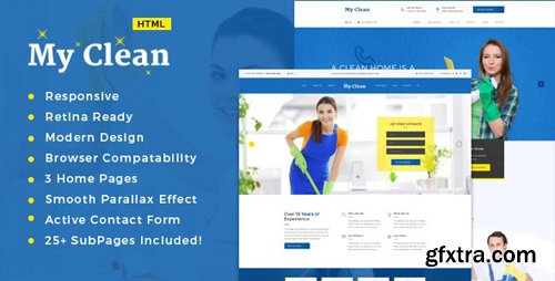 ThemeForest - MyClean v1.0 - Cleaning Company HTML5 Responsive Template - 16892218