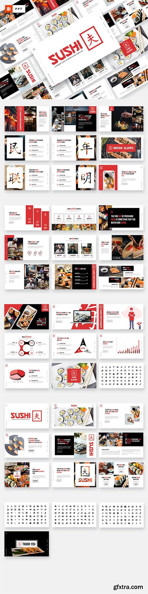 SUSHI - Japanese Food Powerpoint Template